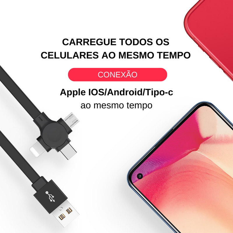 Carregador Retrátil 4 em 1 Ultra Turbo - SmartCharger